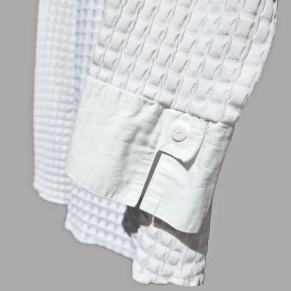 Selene Sport Vintage 90s White Zip up Blouse Size XL - Picture 3 of 8